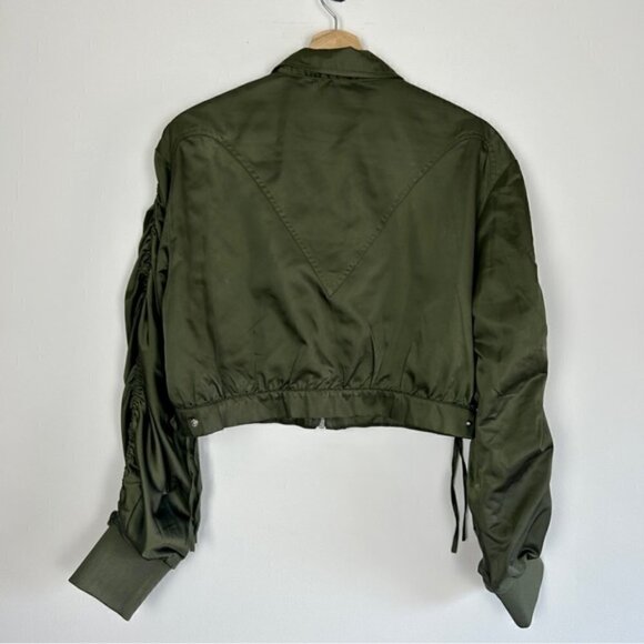 RETROFÊTE Mia bomber jacket & Kira jogger satin set Army Green - Picture 11 of 16